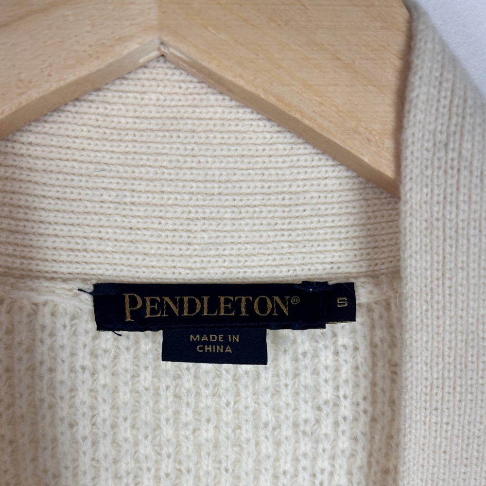 Pendleton Open Front Wool Angora Knit Cardigan Wo… - image 3